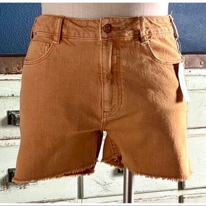Anthropologie Pilcro Ultra High Rise Ochre Shorts NWT New 25